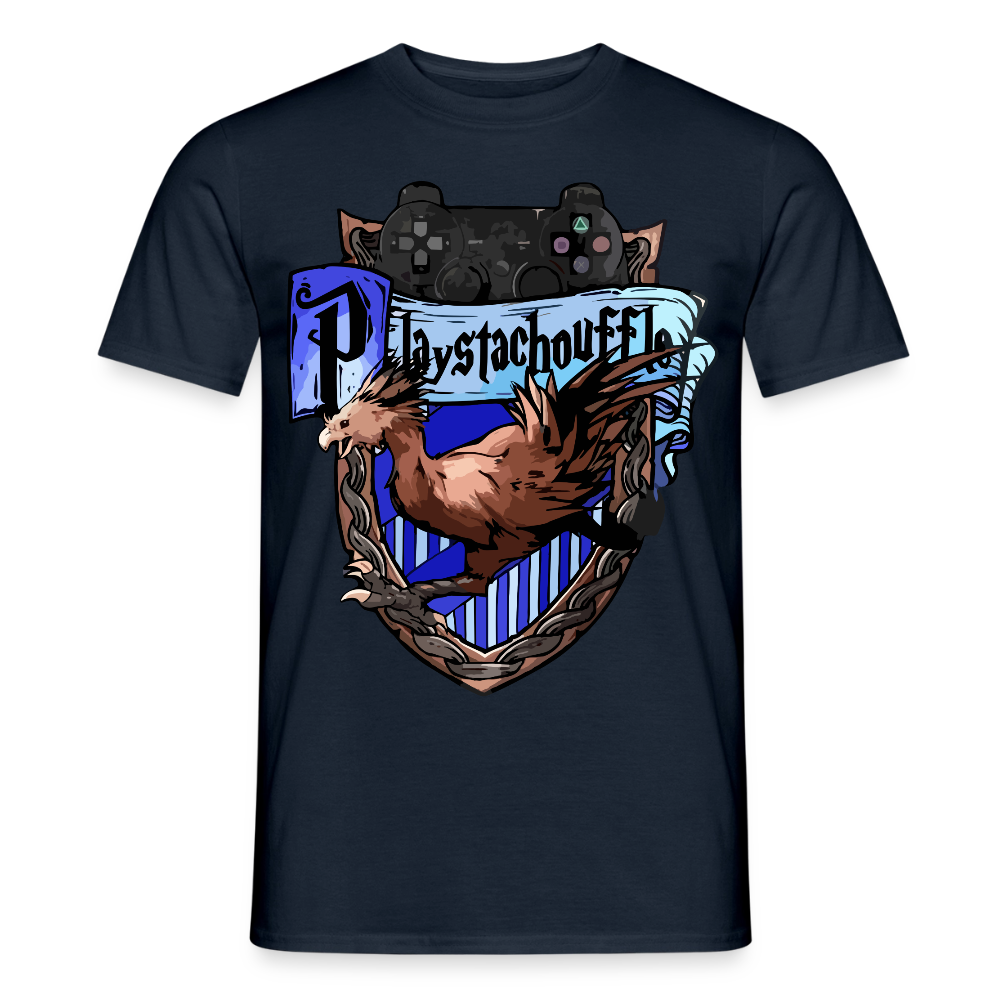 T-shirt Homme Bleu Pigeon PLAYSTACHOUFFLE - Big Logo - navy