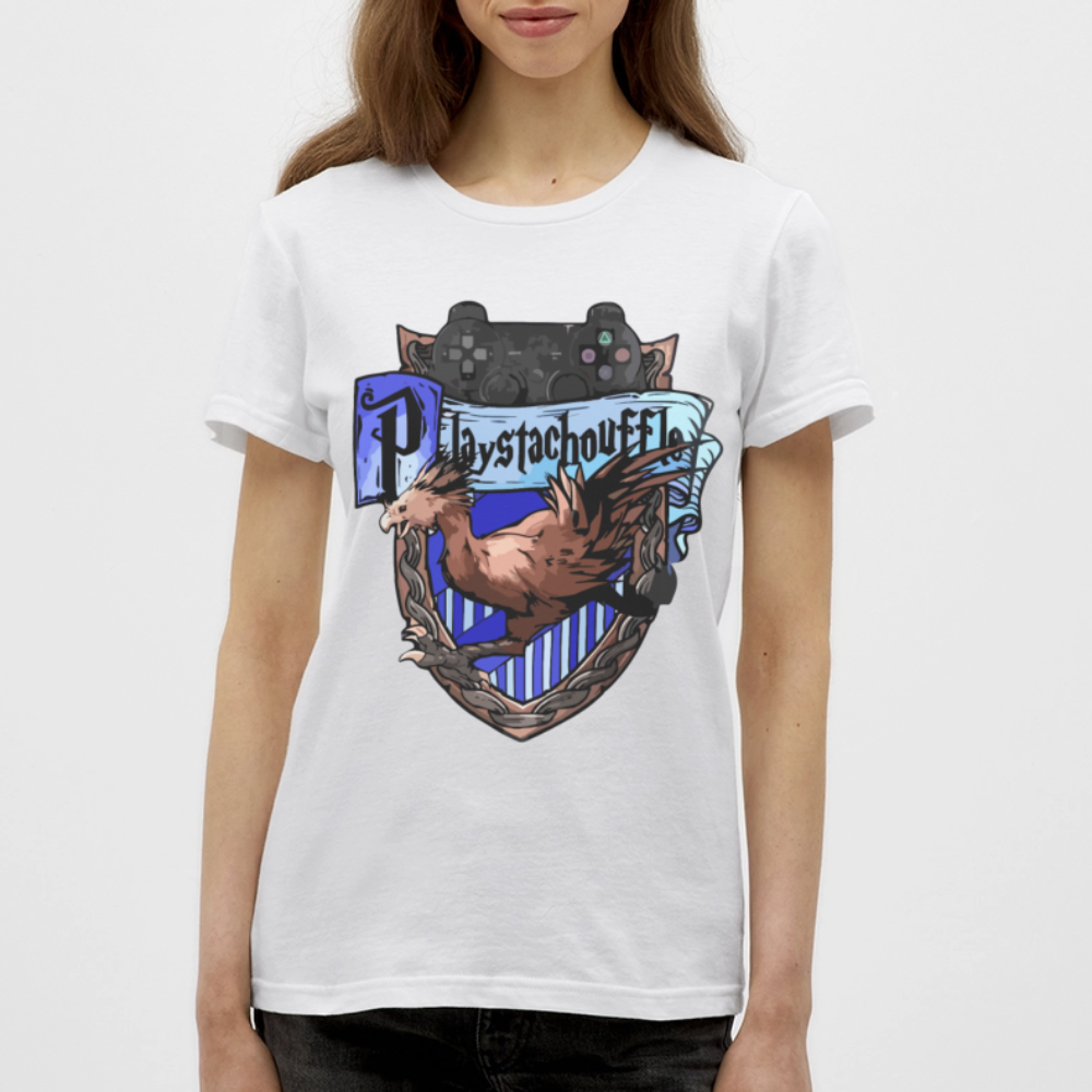 T-shirt Femme Blanc PLAYSTACHOUFFLE - Big Logo - blanc