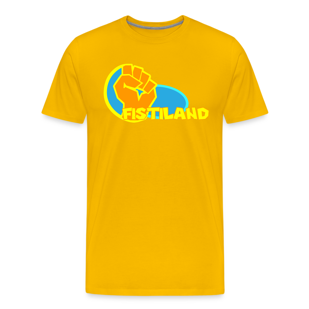 T-shirt Homme Jaune FISTILAND Logo Classic - jaune soleil