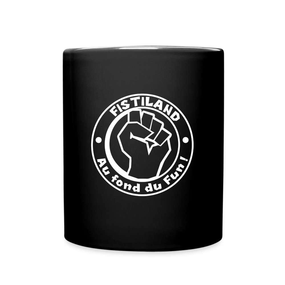 Mug Noir FISTILAND Logo Circulaire Blanc - noir