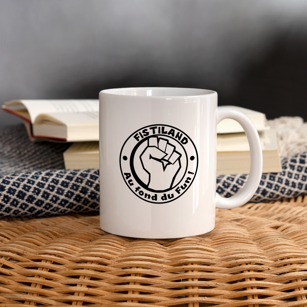 Mug FISTILAND Blanc Logo Circulaire Noir - blanc