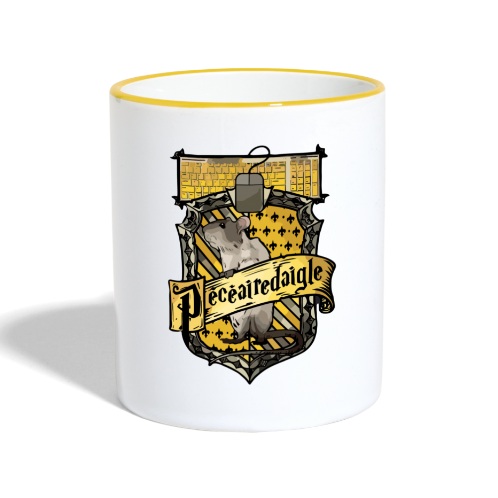 Mug Blanc et Jaune PECEAIREDAIGLE - blanc/jaune