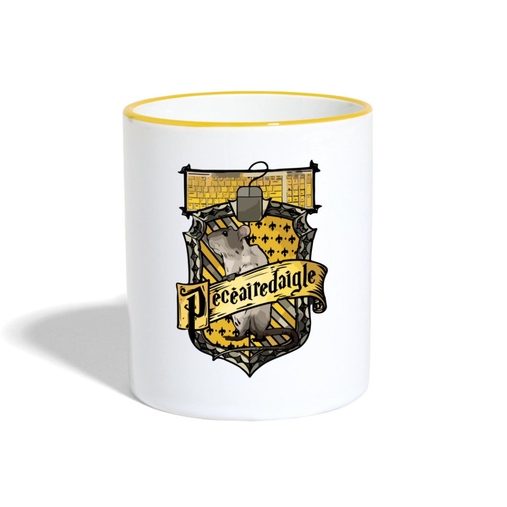 Mug Blanc et Jaune PECEAIREDAIGLE - blanc/jaune