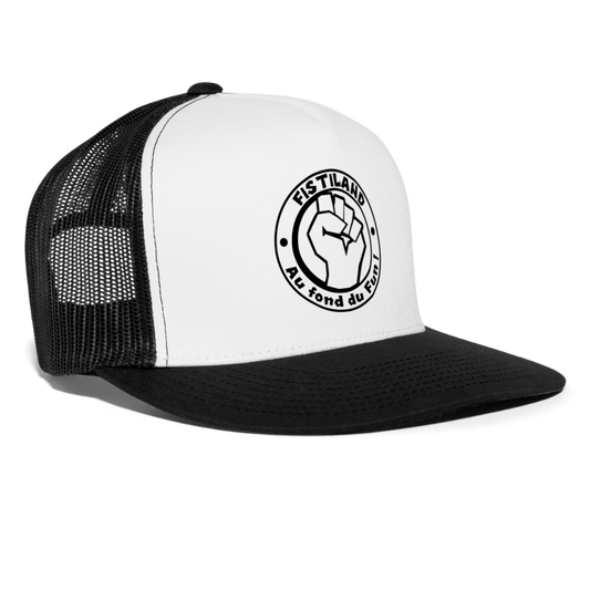 Casquette Trucker Noire FISTILAND Logo Circulaire Noir - blanc/noir