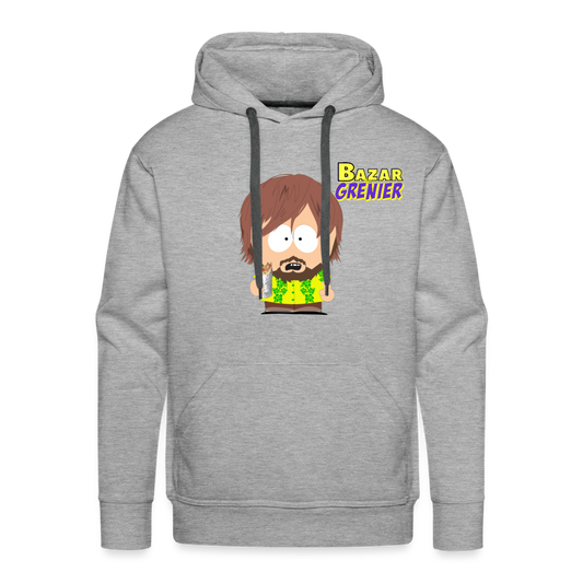 Sweat-shirt A Capuche Homme Gris Chiné Bazar Du Grenier SP - gris chiné