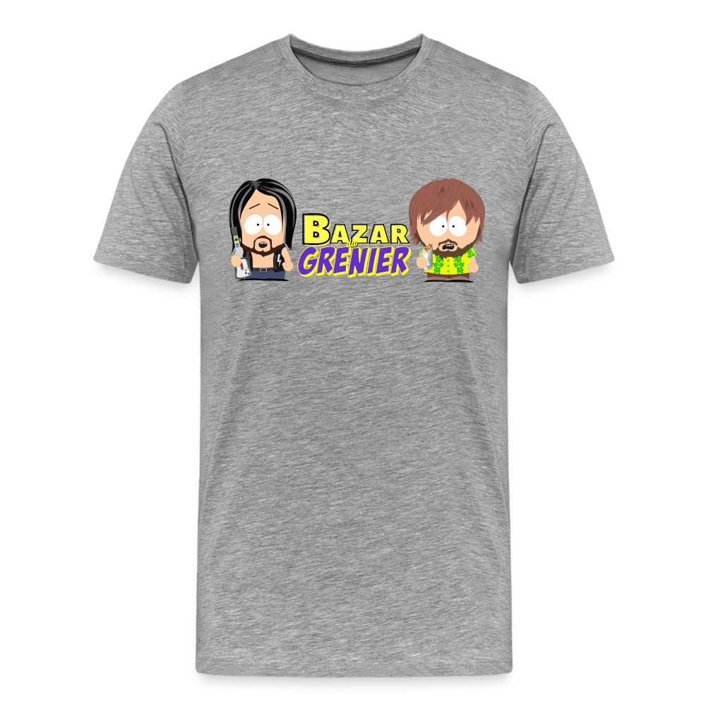 T-shirt Homme Gris Chiné Bazar Du Grenier SP 3 - gris chiné