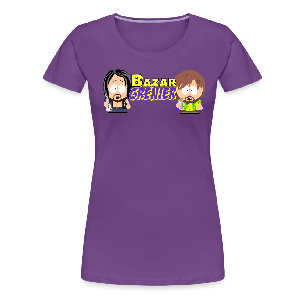 T-shirt Femme Violet Bazar Du Grenier SP 3 - violet