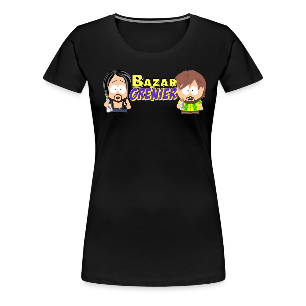 T-shirt Femme Noir Bazar Du Grenier SP 3 - noir