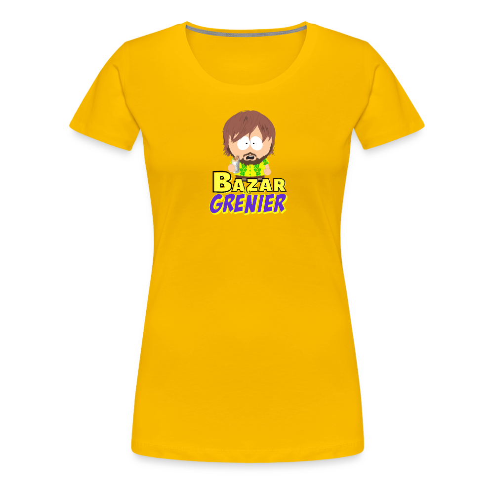 T-shirt Femme Jaune Bazar Du Grenier SP - jaune soleil