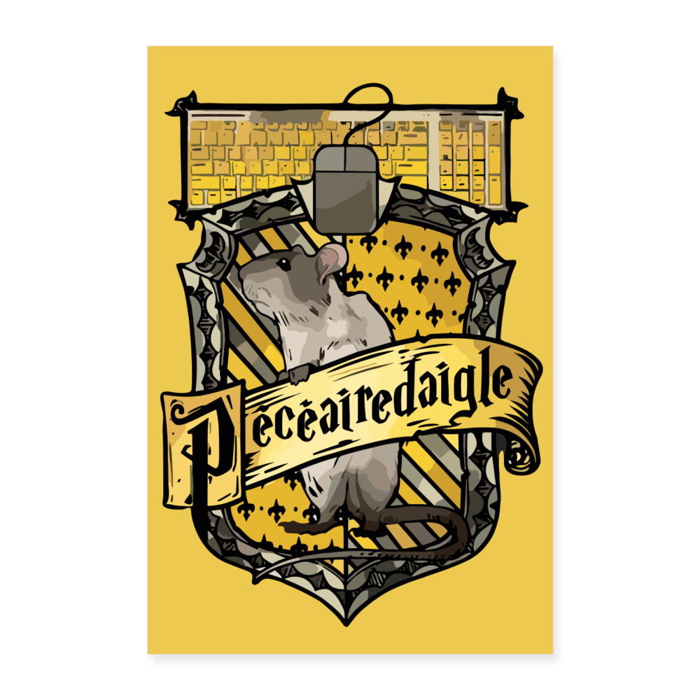 Poster PECERDAIGLE 60 X 90 cm - blanc