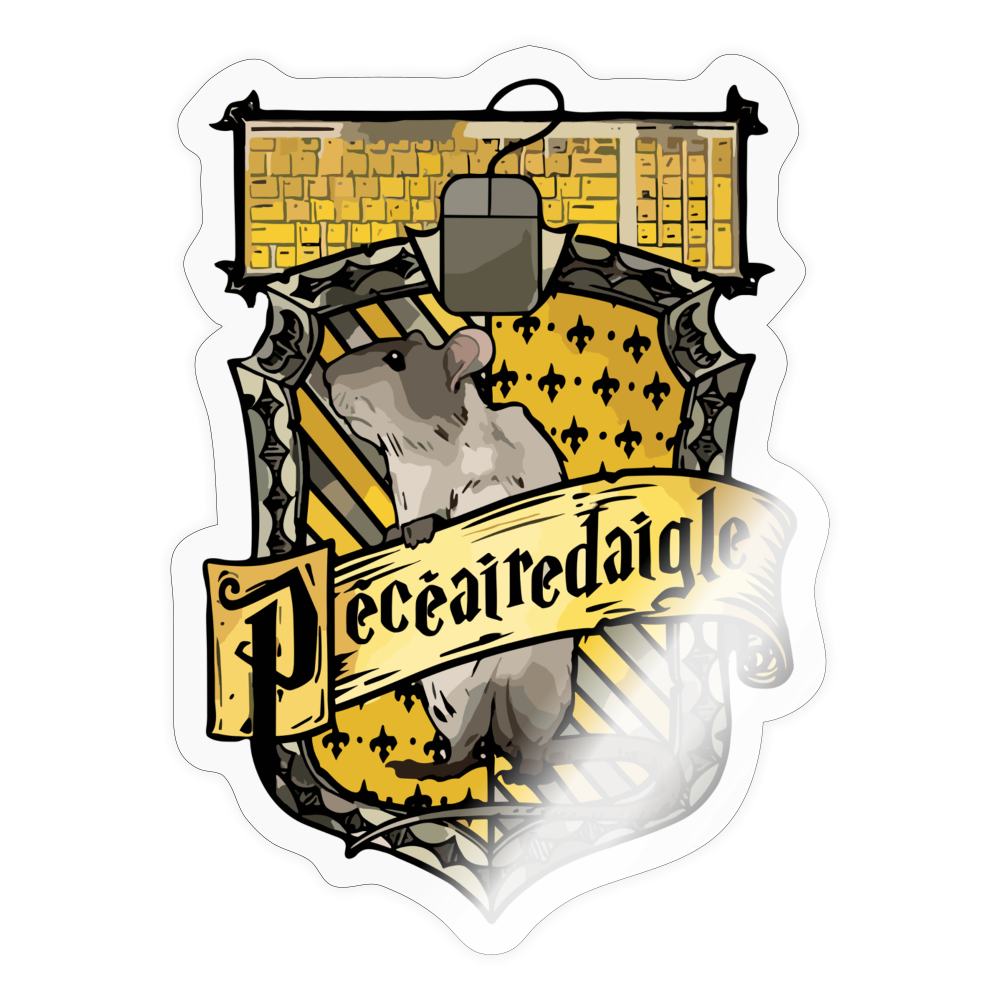 Sticker PECERDAIGLE Ø 10 Cm - brillant transparent
