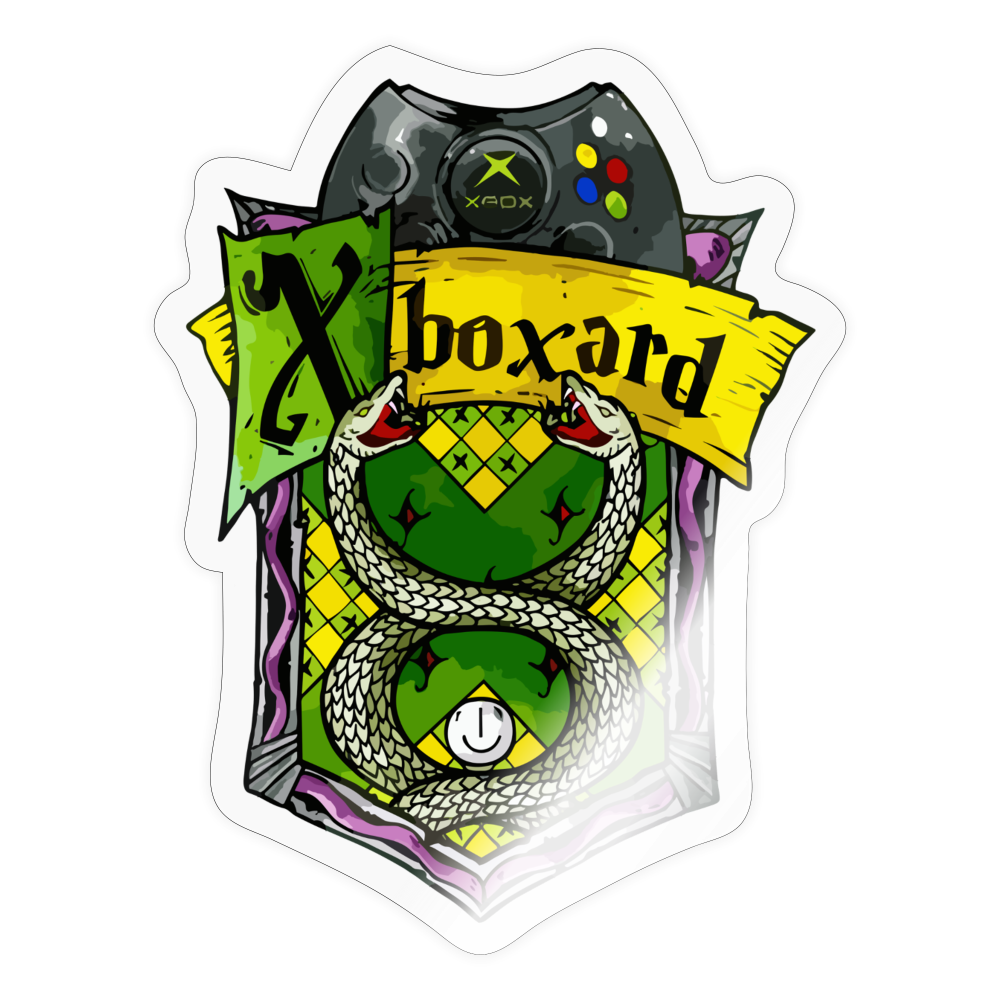 Sticker XBOXARD Ø 10 Cm - brillant transparent