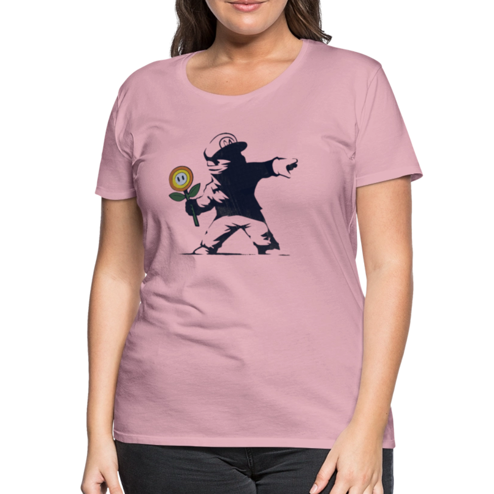 Mario X Banksy Femme - rose shadow
