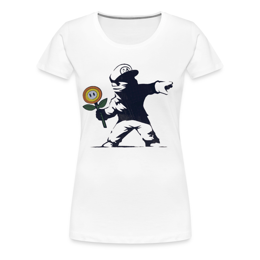 Mario X Banksy Femme - white