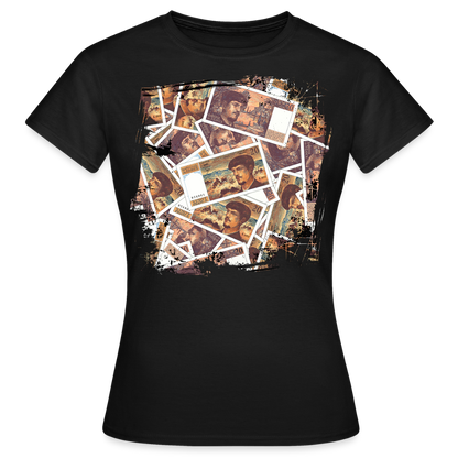 T-shirt Noir Femme  20 FRANCS Grunge - black
