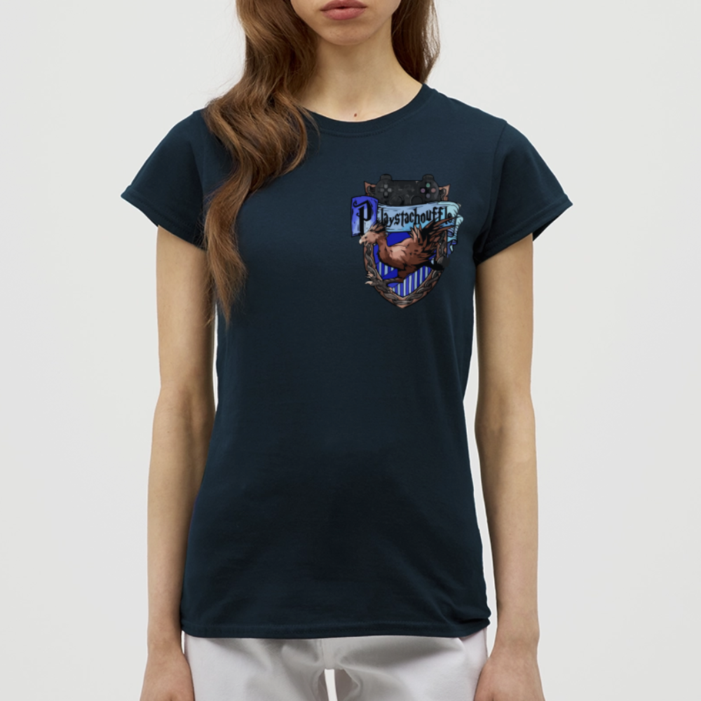 T-shirt Femme Bleu Marine PLAYSTACHOUFFLE Mini - marine
