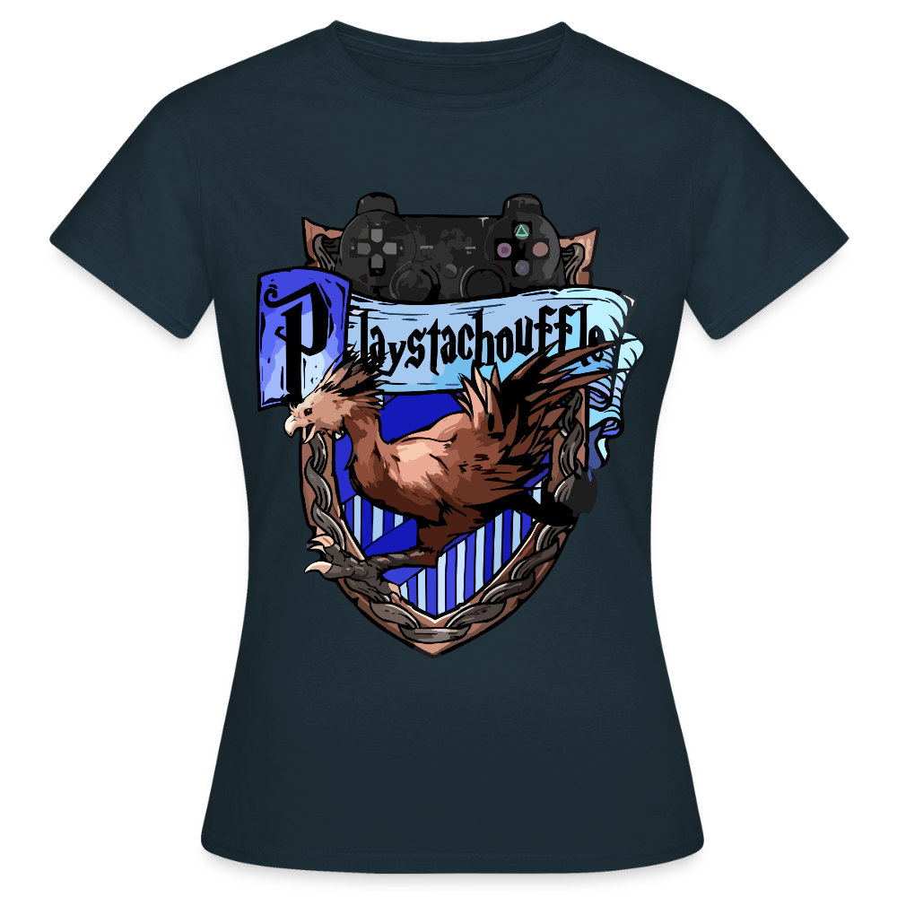 T-shirt Femme Bleu Marine PLAYSTACHOUFFLE - Big Logo - marine
