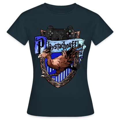 T-shirt Femme Bleu Marine PLAYSTACHOUFFLE - Big Logo - marine