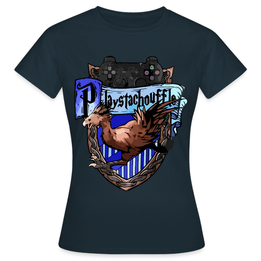 T-shirt Femme Bleu Marine PLAYSTACHOUFFLE - Big Logo - marine