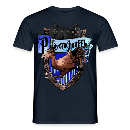T-shirt Homme Bleu Pigeon PLAYSTACHOUFFLE - Big Logo - navy