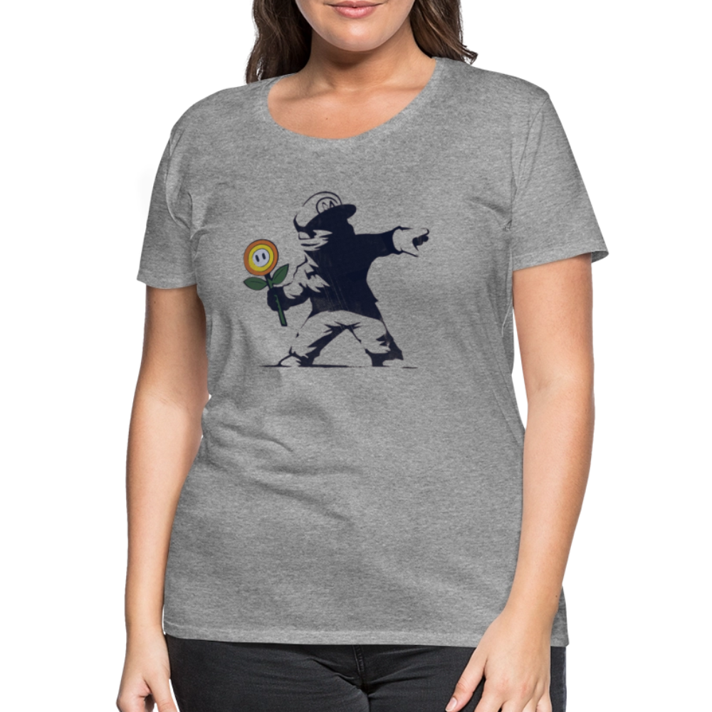 Mario X Banksy Femme - heather grey
