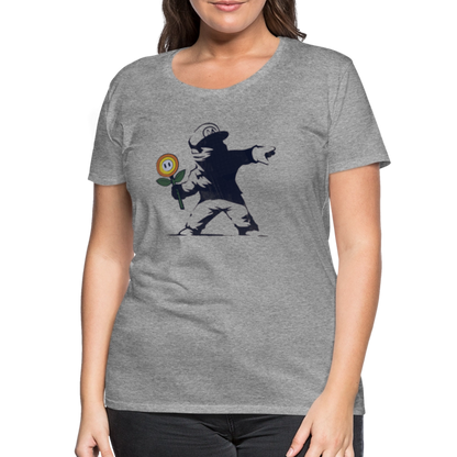 Mario X Banksy Femme - heather grey