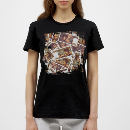 T-shirt Noir Femme  20 FRANCS Grunge - black