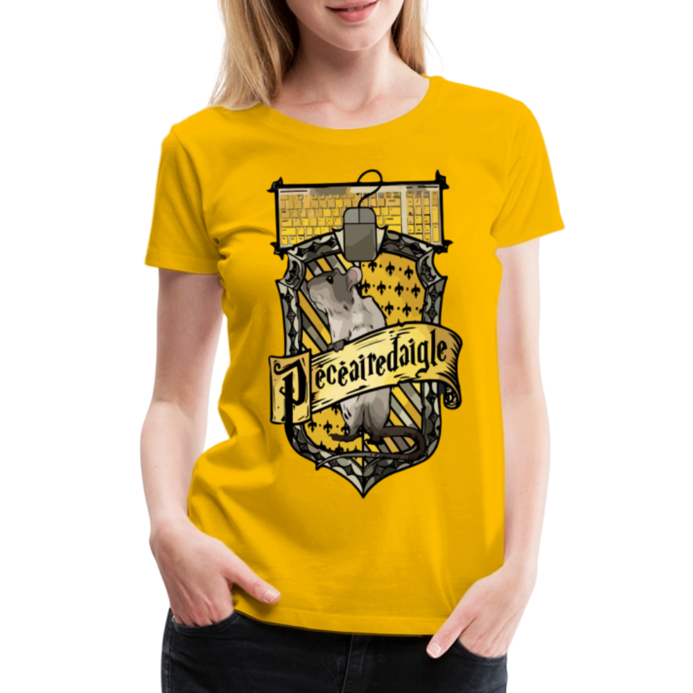 T-shirt Femme Jaune PECEAIREDAIGLE - Big Logo - jaune soleil