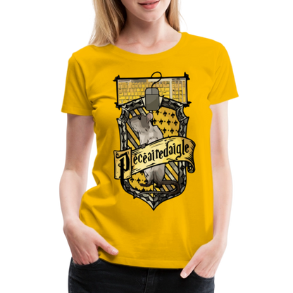 T-shirt Femme Jaune PECEAIREDAIGLE - Big Logo - jaune soleil