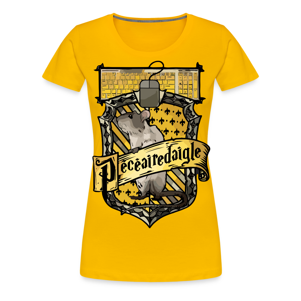 T-shirt Femme Jaune PECEAIREDAIGLE - Big Logo - jaune soleil