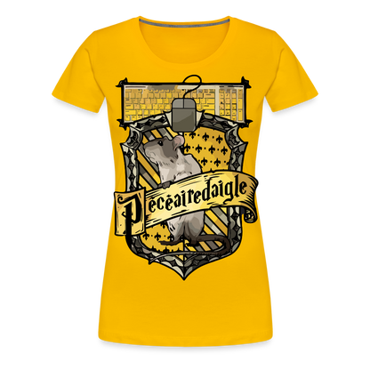 T-shirt Femme Jaune PECEAIREDAIGLE - Big Logo - jaune soleil
