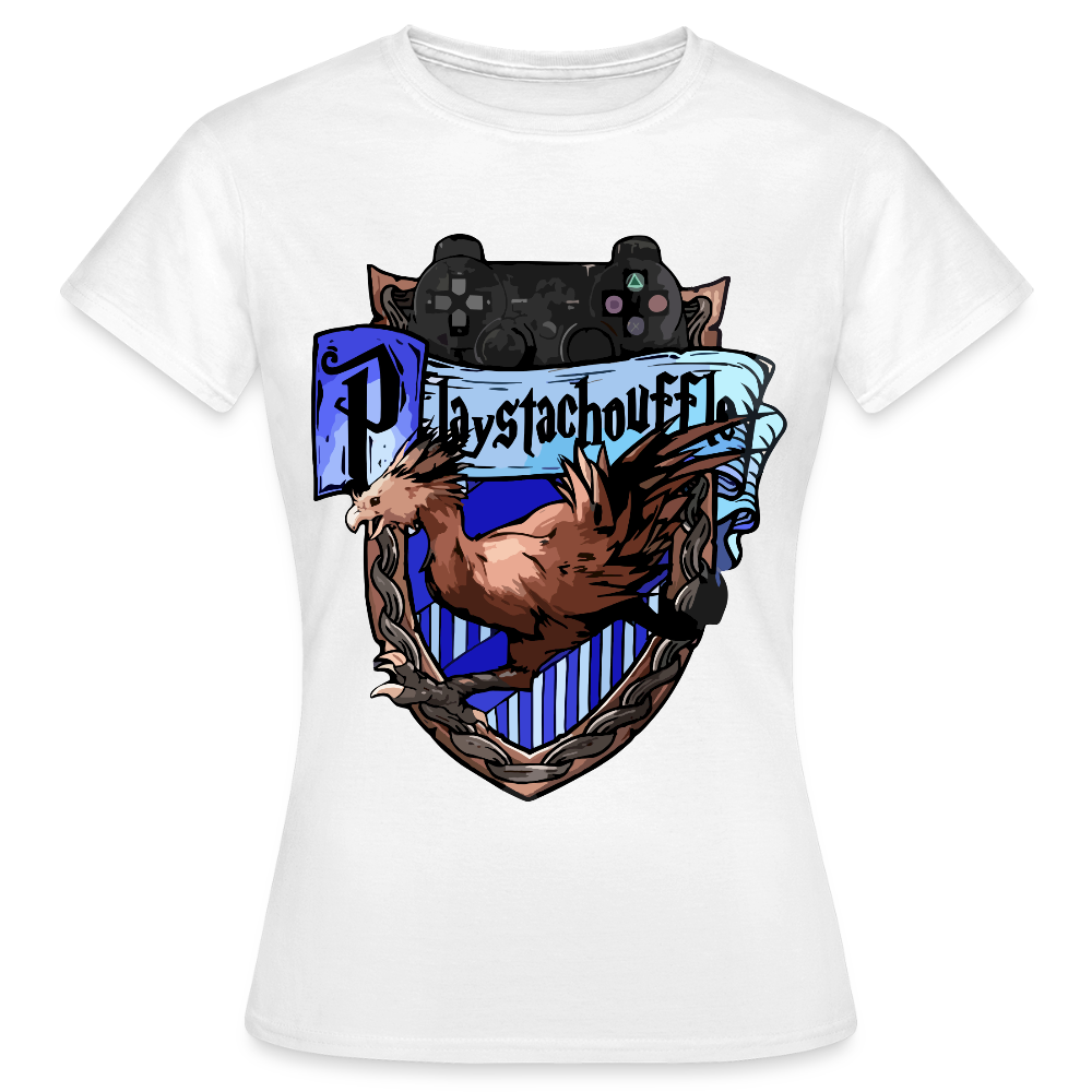 T-shirt Femme Blanc PLAYSTACHOUFFLE - Big Logo - blanc