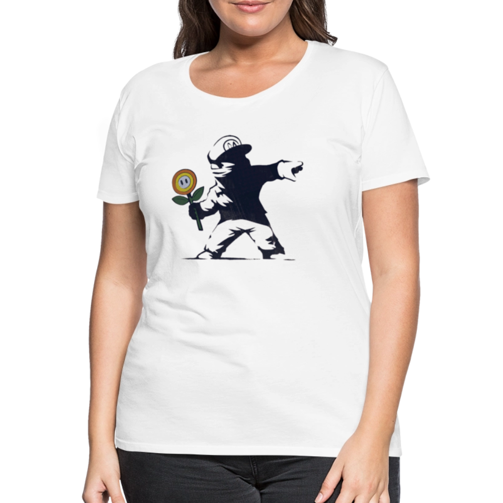 Mario X Banksy Femme - white
