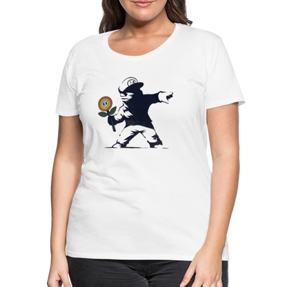 Mario X Banksy Femme - white