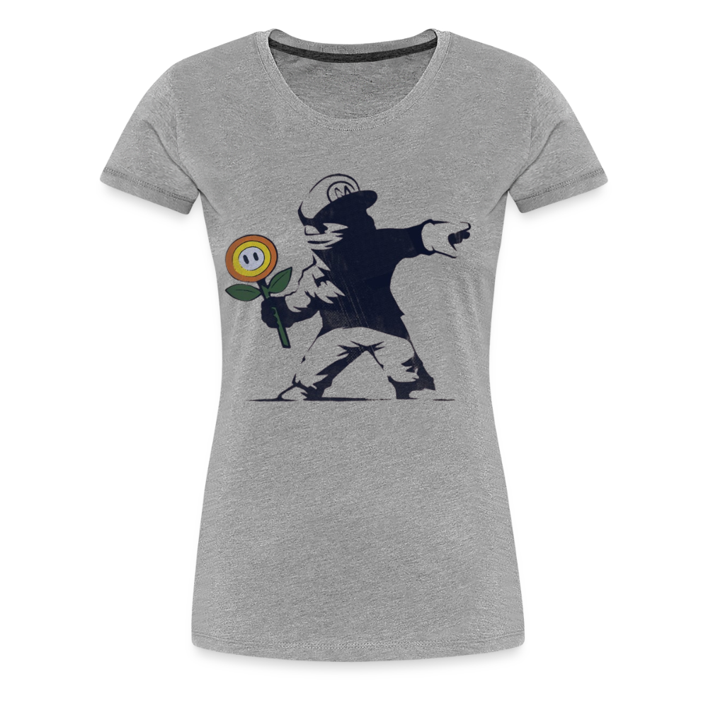 Mario X Banksy Femme - heather grey
