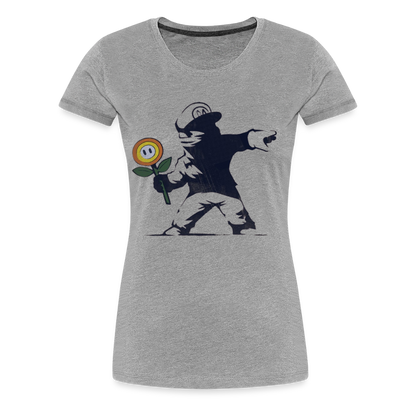 Mario X Banksy Femme - heather grey