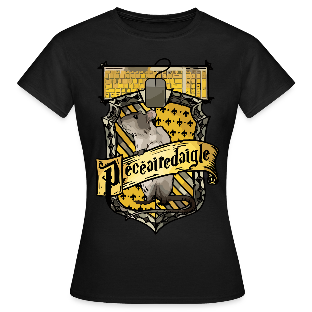 T-shirt Femme Noir PECEAIREDAIGLE - Big Logo - noir