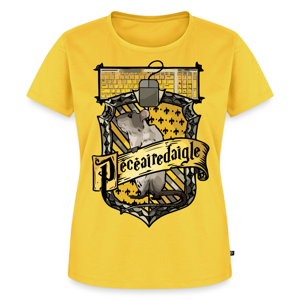 T-shirt Femme Jaune PECEAIREDAIGLE - Big Logo - jaune soleil