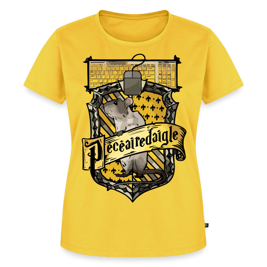 T-shirt Femme Jaune PECEAIREDAIGLE - Big Logo - jaune soleil