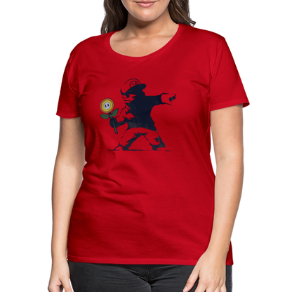 Mario X Banksy Femme - red