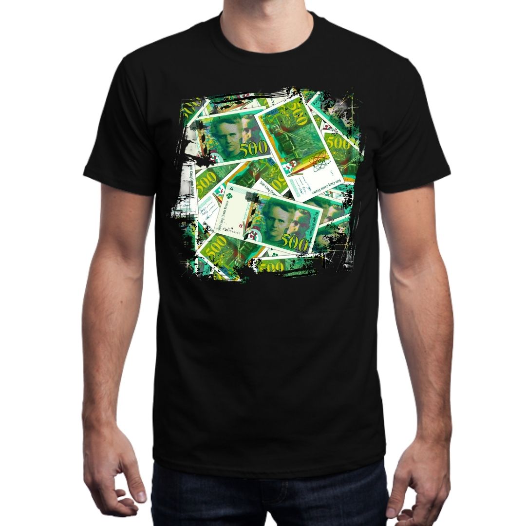 Tshirt  Noir Homme 500 FGRANCS Grunge