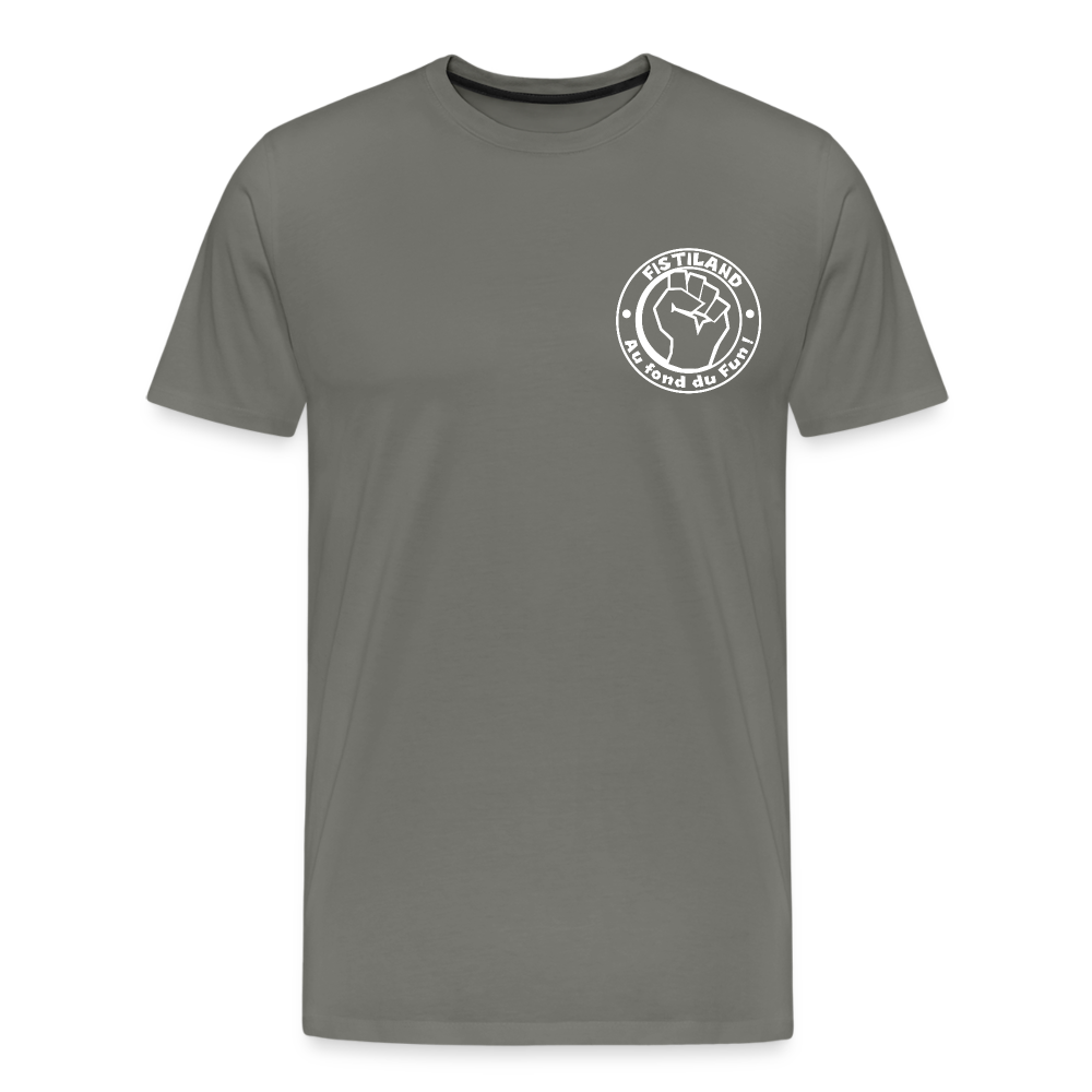 T-shirt Homme Gris FISTILAND Logo Circulaire Mini - asphalte