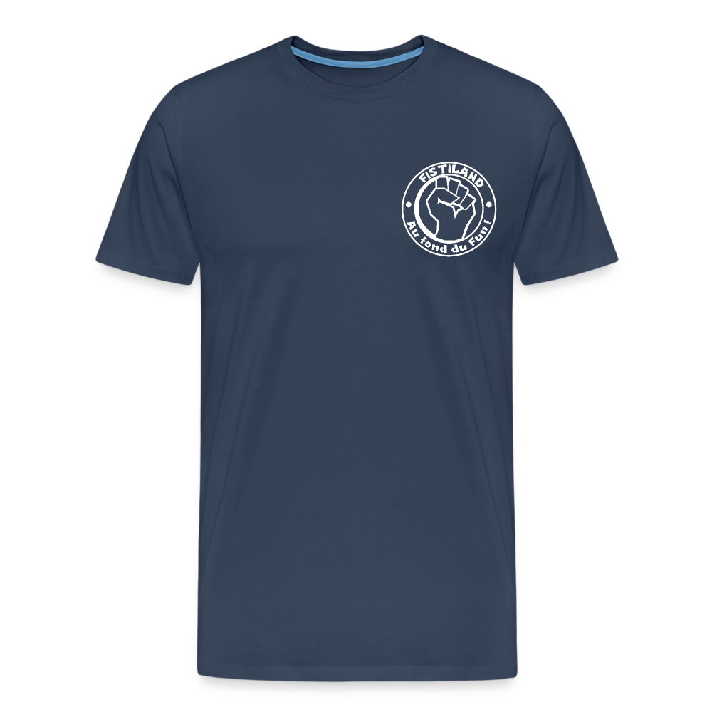 T-shirt Homme Bleu Marine FISTILAND Logo Circulaire Mini - bleu marine